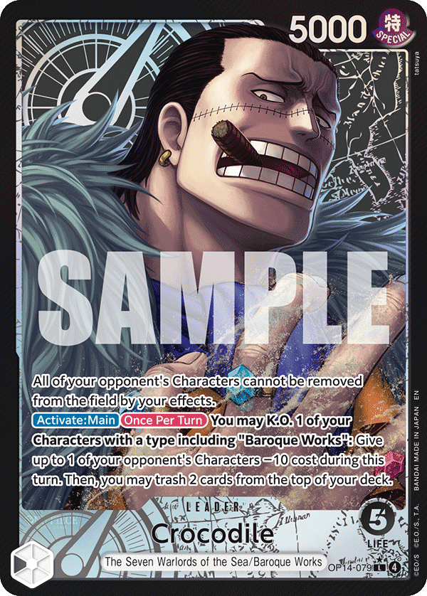 Crocodile - OP14-079 (Alternate Art)